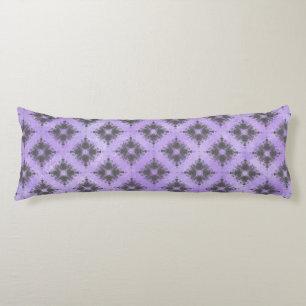 Purple and Bronze Diamond Burst Pattern Body Cushion