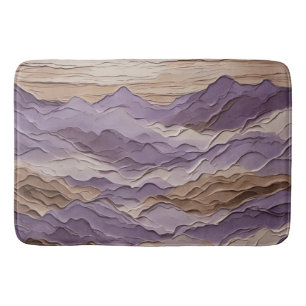 Purple and Brown Mystic Mountain Bath Mat