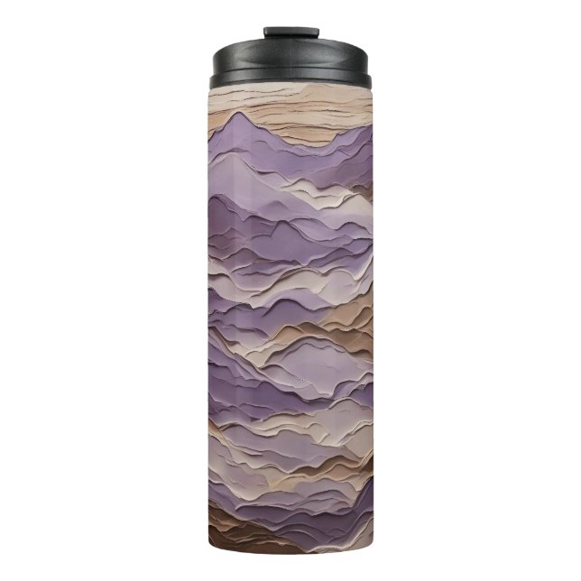Purple and Brown Mystic Mountain Thermal Tumbler (Front)