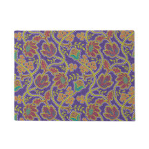 Purple and Chartreuse Floral Chintz