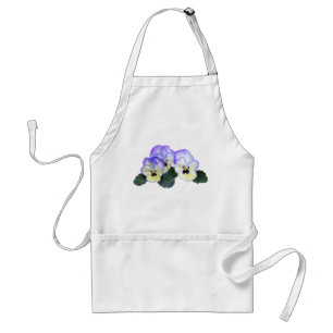Purple and Cream Pansies Standard Apron