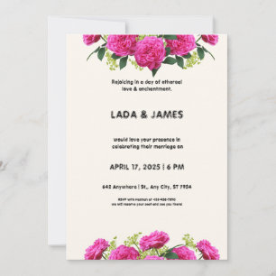 Purple and Cream Wedding Invitation