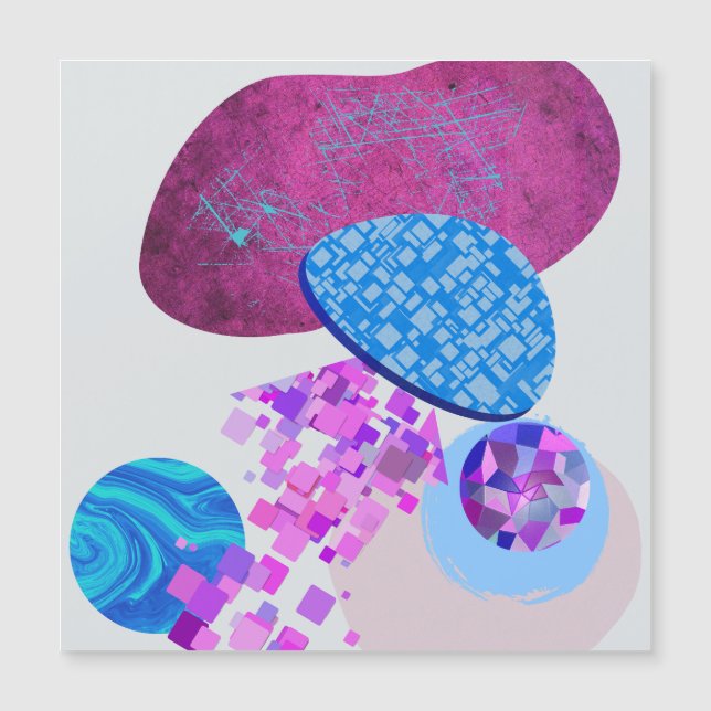 Purple And Cyan Modern Shapes (Front)