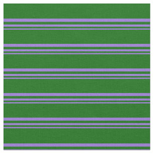 Purple and Dark Green Stripes Pattern Fabric