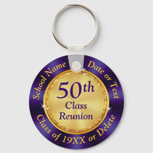Purple and Gold, 50 Year Class Reunion Souvenirs, Key Ring