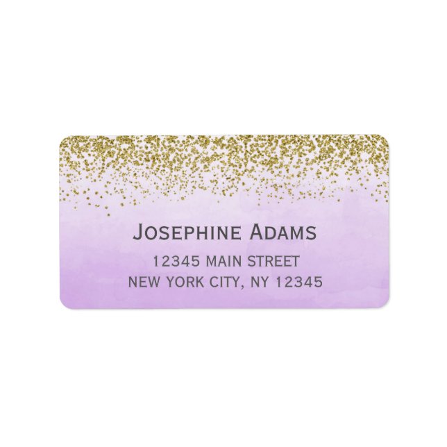 Purple and Gold Address Labels (Front)