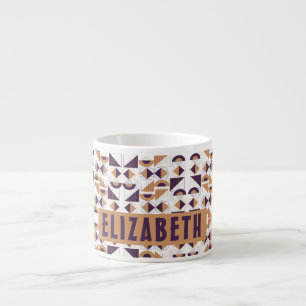 Purple and gold Aesthetic abstract Pattern Espresso Cup