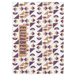 Purple and gold Aesthetic abstract Pattern Tablecloth