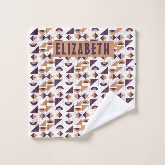 Purple and gold Aesthetic abstract Pattern Wash Cloth (Wash Cloth)