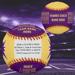 Purple and Gold, Baseball Coach Appreciation Gifts