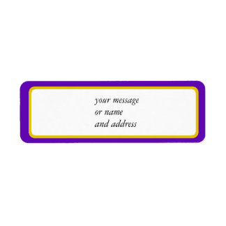 Purple And Gold Border Trim Return Address Label