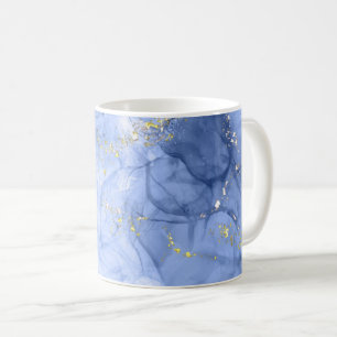 Purple and gold coffee mug