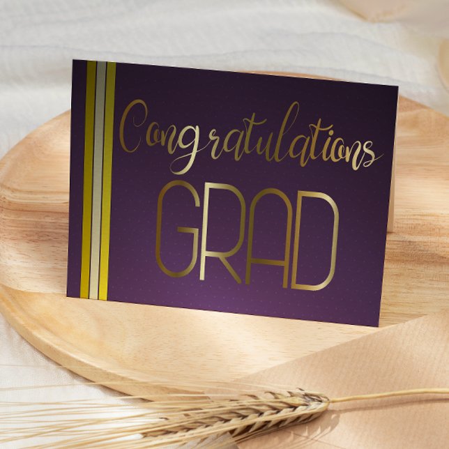 Purple and Gold Congratulations Grad Card (Creator Uploaded)
