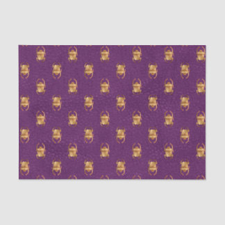 Purple and gold Egyptian scarab Tissue Paper