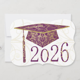 Purple and Gold Floral Cap 2026 Card