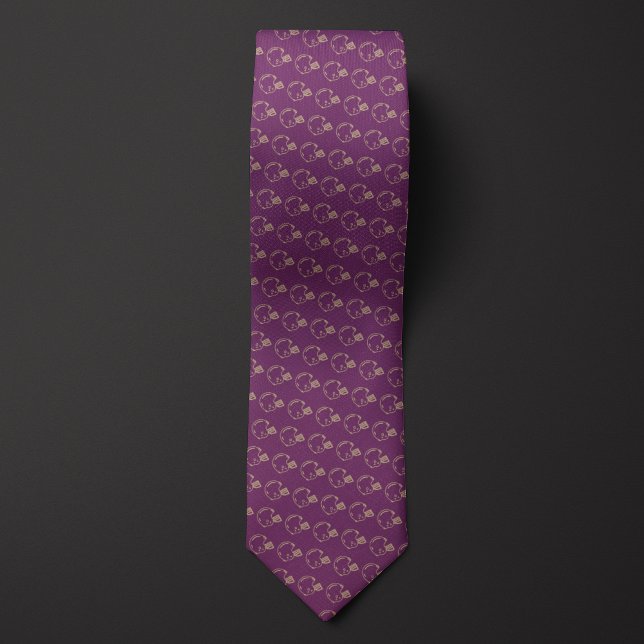 Purple and Gold Football Helmet Tie (Creator Uploaded)