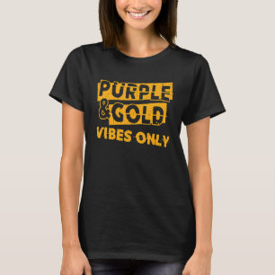 Purple And Gold Game Day Group For High School Foo T-Shirt