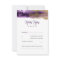 Purple and Gold Glitter Modern Wedding RSVP