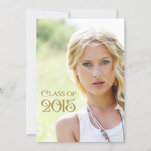 Purple and Gold Graduation Invitation