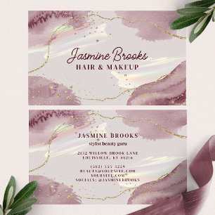 Purple and Gold Iridescent Business Card