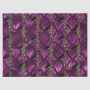 Purple and Gold Leopard Series Design 15 Tissue Paper
