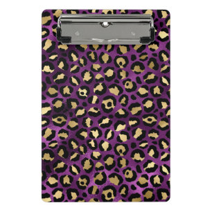 Purple and Gold Leopard Series Design 1 Mini Clipboard