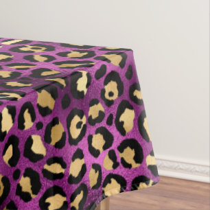 Purple and Gold Leopard Series Design 1 Tablecloth
