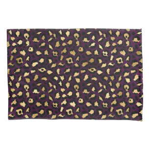 Purple and Gold Leopard Series Design 2 Pillowcase