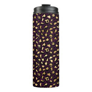 Purple and Gold Leopard Series Design 2 Thermal Tumbler
