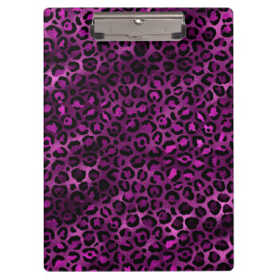 Purple and Gold Leopard Series Design 3 Clipboard