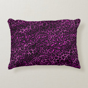 Purple and Gold Leopard Series Design 3 Decorative Cushion