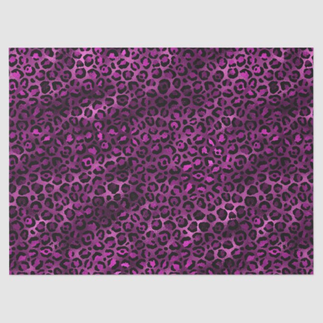Purple and Gold Leopard Series Design 3 Tissue Paper (Front)