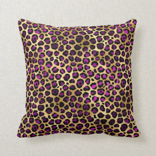 Purple and Gold Leopard Series Design 4 Cushion