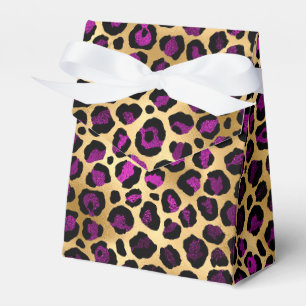 Purple and Gold Leopard Series Design 4 Favour Box