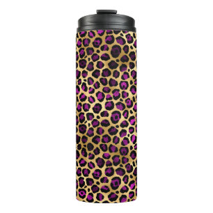 Purple and Gold Leopard Series Design 4 Thermal Tumbler