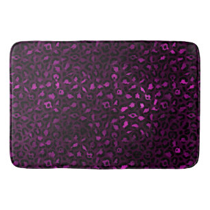 Purple and Gold Leopard Series Design 5 Bath Mat