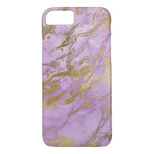 Purple and Gold Marble Elegant Modern Print iPhone 8/7 Case