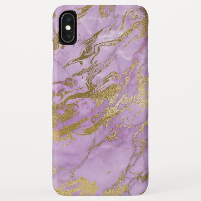 Purple and Gold Marble Elegant Modern Print Case-Mate iPhone Case (Back)