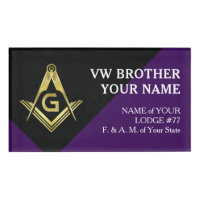 Purple and Gold Masonic Name Tags | Grand Lodge