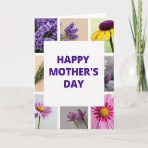 Purple And Gold Mothers Day Card
