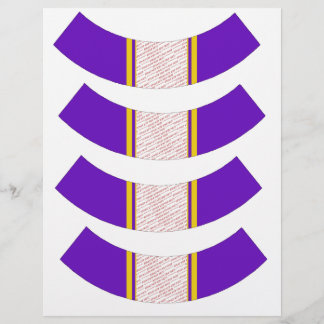 Purple And Gold Photo Frame Cupcake Liner