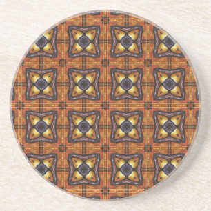 Purple and Gold Royal Tiles 2 Coaster