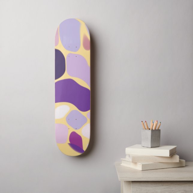 Purple and Gold Skateboard (Wall Art)