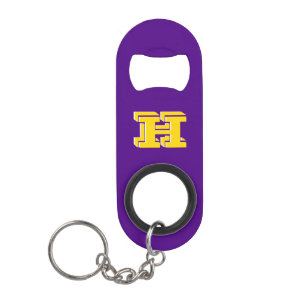 Purple and Gold Stainless Keychain Bottle Opener