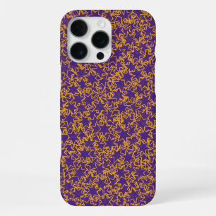 Purple and Gold Star Team Spirit Sports Colours iPhone Case