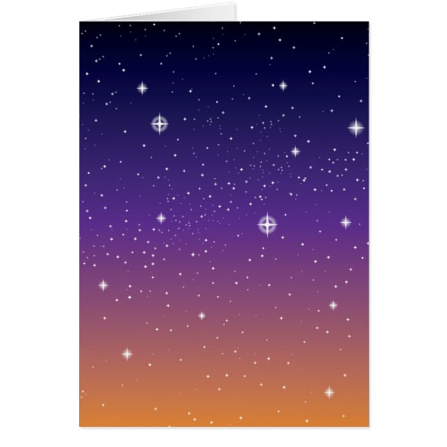 Purple and Gold Starry Sunset Sky (Front)