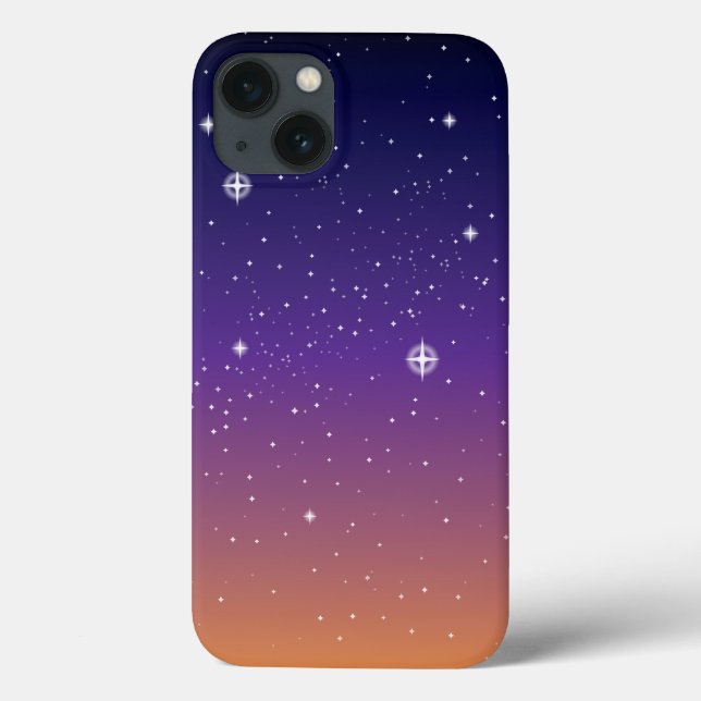 Purple and Gold Starry Sunset Sky Case-Mate iPhone Case (Back)