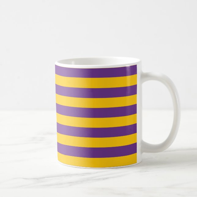 Purple and Gold Stripes Mug (Right)
