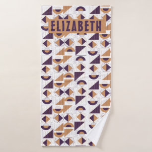 Purple and gold Stylish abstract Pattern Bath Towel