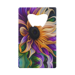 Purple and Gold Sunflower Art
